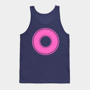 Bright Pink Donut with sprinkles Tank Top